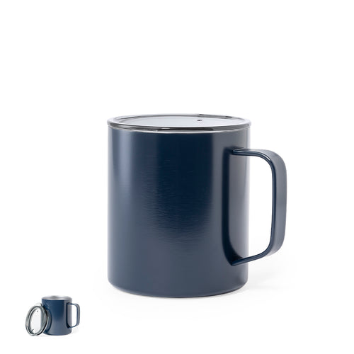 Stainless steel thermal mug, with double wall and vacuum copper insulation, which allows to keep the heat and cold for a longer time, up to 8 and 24 hours respectively - Hanna Personalised