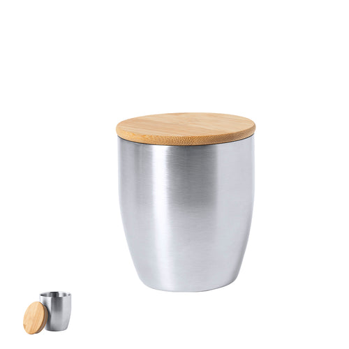 Stainless steel thermal cup, with double wall and 280ml capacity - Zasel Personalised