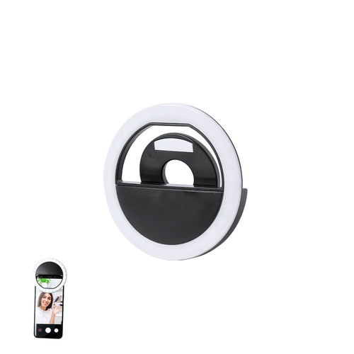 LED ring light with smartphone holder, made of resistant ABS - Picmont Personalised