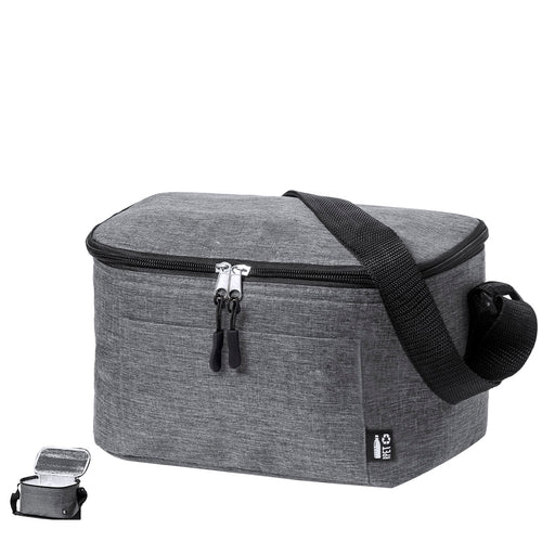 Nature line cooler in resistant 600D RPET polyester melange effect, made from recycled plastic to promote the reuse of plastic waste and contribute to the sustainability of the planet - Elendil Personalised