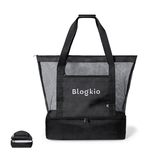 Cooler bag in durable 600D RPET polyester made from recycled plastic, to encourage the reuse of plastic waste and contribute to the sustainability of the planet - Pattel Personalised