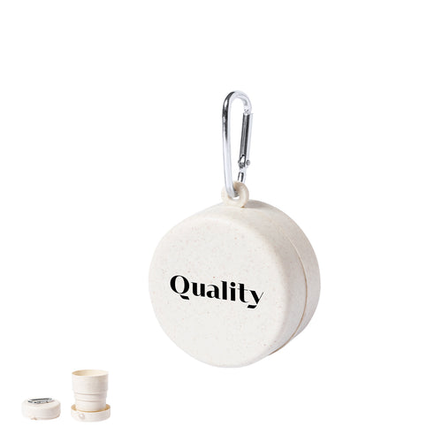 Unique folding cup for emergencies, made in BPA-free veined PP - Sainod Personalised