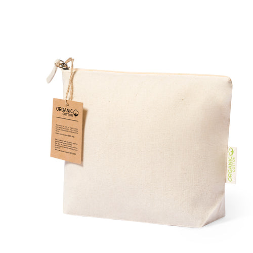 Beauty bag made of organic cotton material 175g/m2, in a natural tone - Boyan Personalised