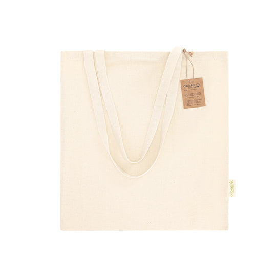 Bag made of organic cotton material 140g/m2, in natural tone finish - Rumel Personalised
