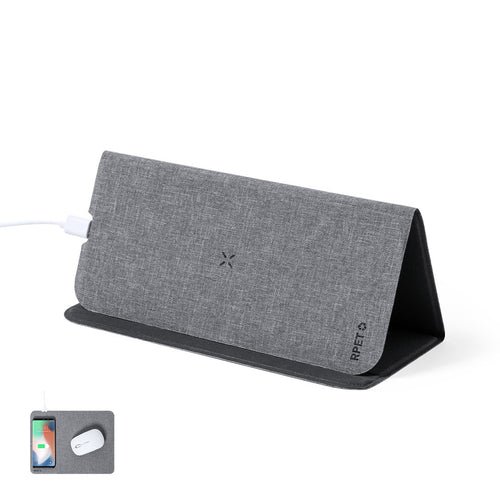 Nature line, foldable mat, in a combination of suede and RPET polyester, made from recycled plastic to promote the reuse of plastic waste and help the sustainability of the planet - Kimy Personalised