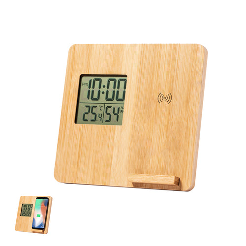 Nature line weather station with integrated 10W wireless charger - Fiory Personalised