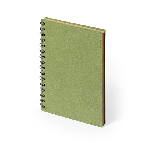 Nature line, A5 ringed notebook with hard covers in resistant recycled cardboard - Idina Personalised