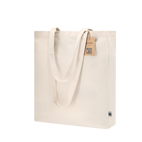 Nature line bag, mainly made of cotton 180 g/m² in natural tone - Elatek Fairtrade Personalised