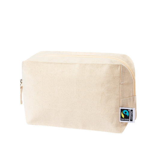 Nature line beauty bag, made of cotton 180g/m2 in a natural tone - Grafox Fairtrade Personalised