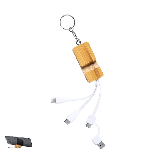 Cavi Del Caricabatterie Drusek Personalizzato - Caricatore della linea Natura con portachiavi e porta smartphone