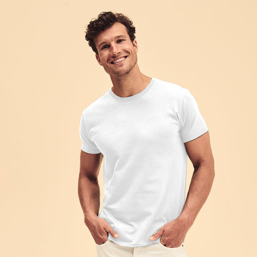 Adult white T-shirt Iconic by Fruit Of The Loom Personalised