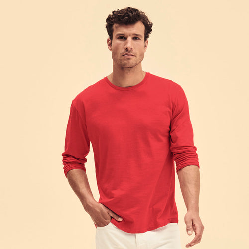 Adult color T-shirt Iconic Long Sleeve by Fruit Of The Loom - Iconic Long Sleeve T Personalised