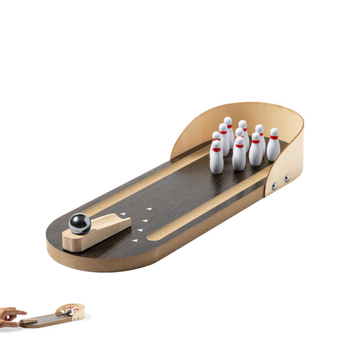 Mini bowling game, made of resistant wood - Strike Personalised