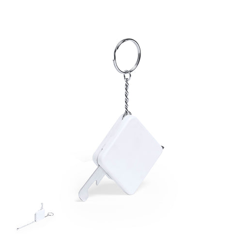 1 m flexometer in resistant white ABS, with metal opener integrated in the body - Liam 1m Personalised
