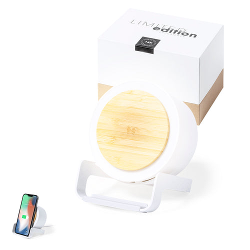 Limited Edition multifunction lamp with speaker function, wireless charger and support for mobile devices - Sadow Personalised