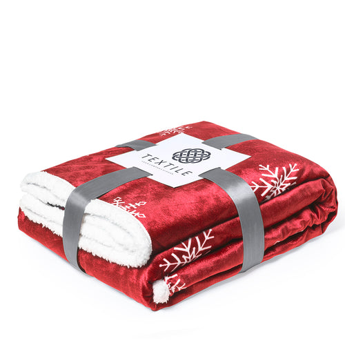 Soft and warm, 125x160cm blanket with Christmas decoration - Ricord Personalised
