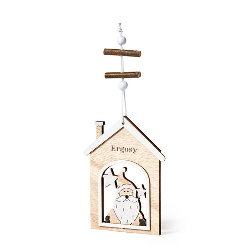 Elegant and modern Christmas decoration in natural wood - Roman Personalised