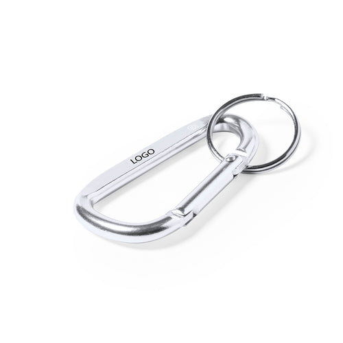 Recycled aluminium carabiner with silver finish - Galinex Personalised