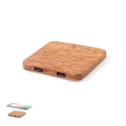 10W wireless charger in nature line made of coconut - Raston Personalised