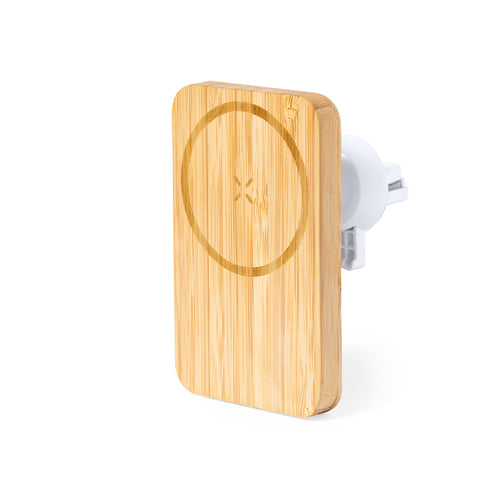Car grill holder for smartphone in nature line and made of bamboo - Gonzo Personalised