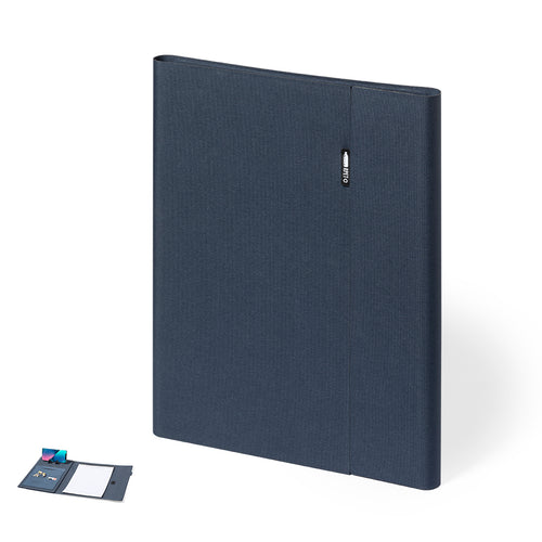 Folder made of 600D RPET polyester, made from recycled plastic, encouraging the reuse of plastic waste and helping the sustainability of the planet - Neseby Personalised