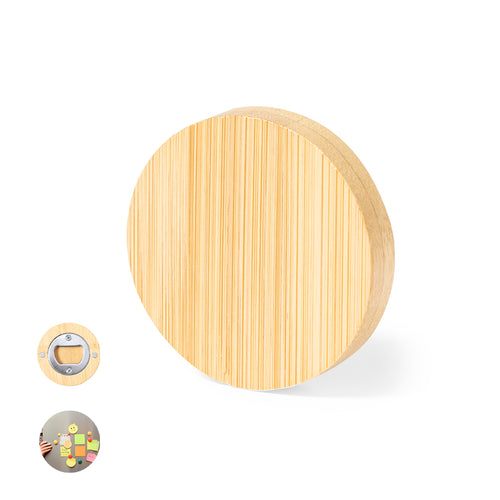 Genuine, nature line magnetic opener, made in resistant bamboo, with metal opening mechanism - Betriok Personalised
