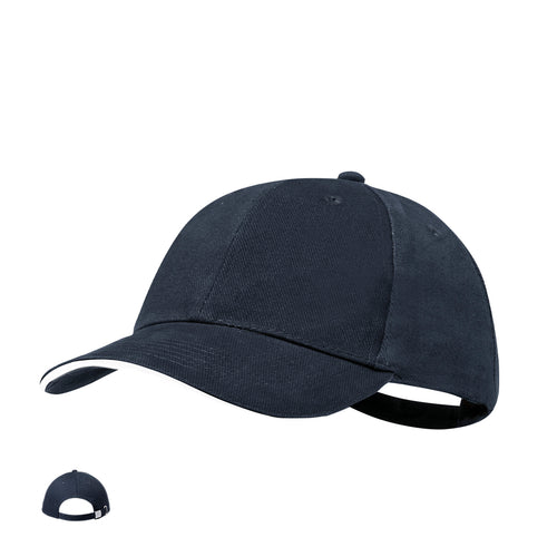 6-panel cap made of durable 250g/m2 brushed cotton - Linnea Personalised