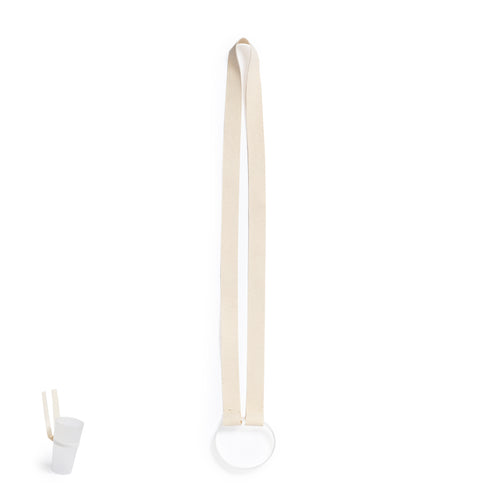Original cup holder lanyard, with cotton strap and matching cup holder, adaptable and made in resistant silicone - Felin Personalised