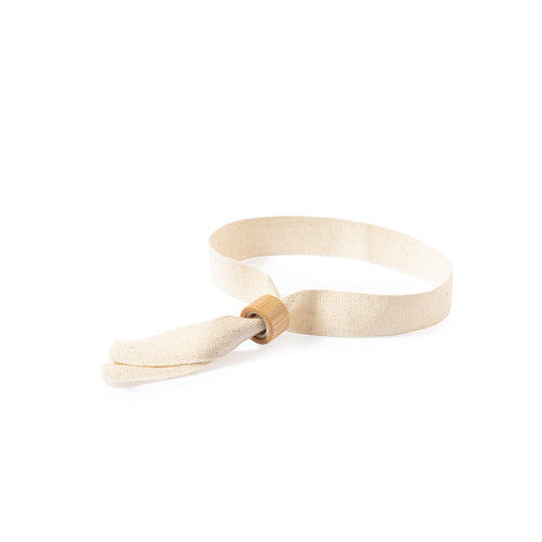 Nature line wristband made in resistant cotton, with unidirectional safety closure made in bamboo - Bosgo Personalised