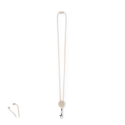Nature line lanyard made in resistant cotton - Denain Personalised