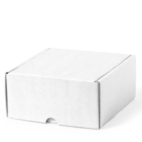Small-sized presentation box, made of corrugated cardboard with a white finish - Fissur Personalised