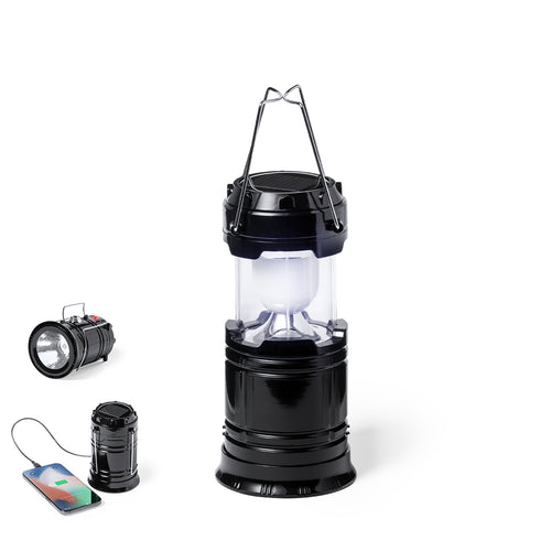 Solar-powered multi-functional lamp with integrated 1,200 mAh auxiliary battery and flashlight - Mufar Personalised