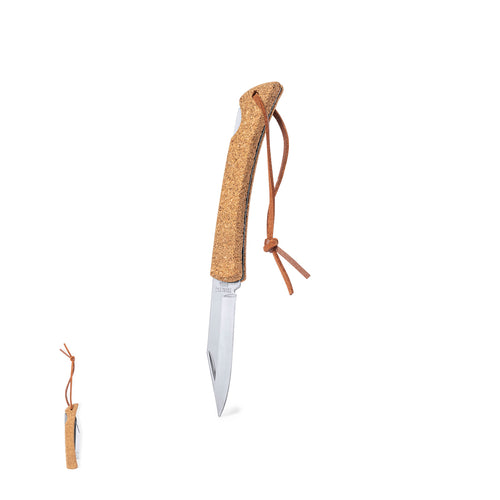 Nature line knife with blade in stainless steel and handle made of natural cork - Sarper Personalised