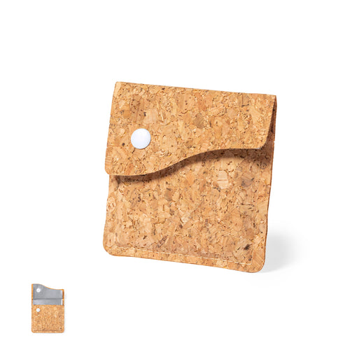 Nature line pocket ashtray, with cork outside and fireproof aluminium inside - Dokon Personalised