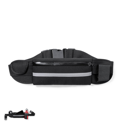 High quality waistbag made of durable soft shell (neoprene), with reflective band - Basset Personalised
