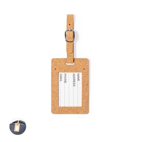 Nature line luggage tag made of natural cork - Dastin Personalised