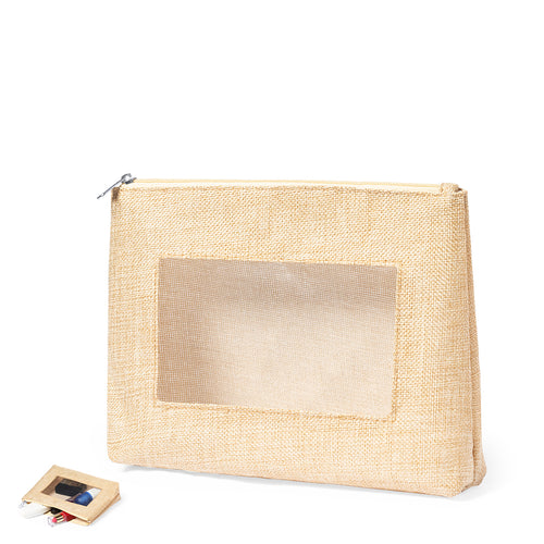 Beauty bag inspired by nature, with window on one side - Flumit Personalised