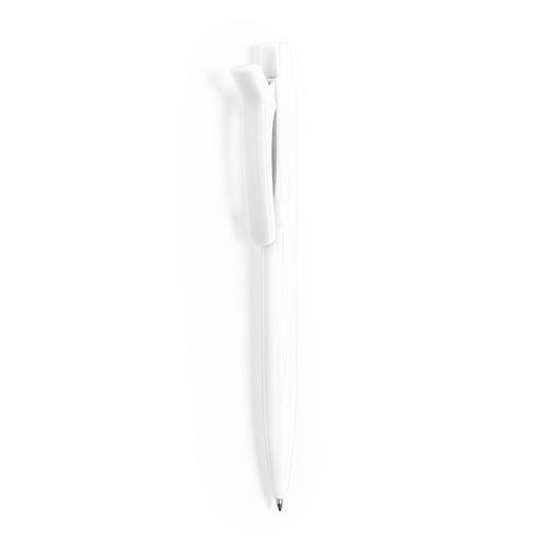 Stylish ball pen with peg clip, made in resistant ABS with a glossy finish - Jeans Personalised