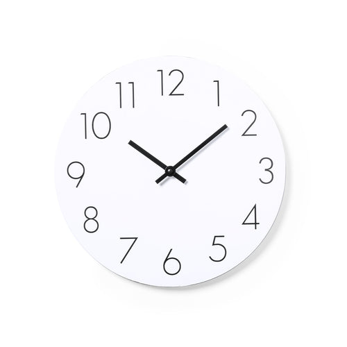 Wall clock made in MDF wood, with dial in white - Kajim Personalised