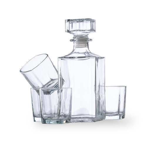 Whisky set with a sober design and made of glass - Rockwel Personalised