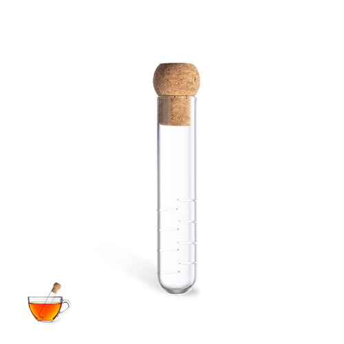 Infuser made of glass, with natural cork lid - Hanay Personalised