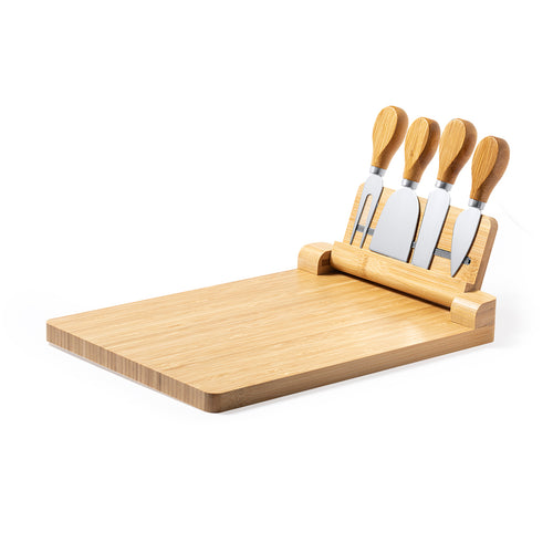 Genuine cheese set, with foldable and magnetic accessory holder - Mildred Personalised