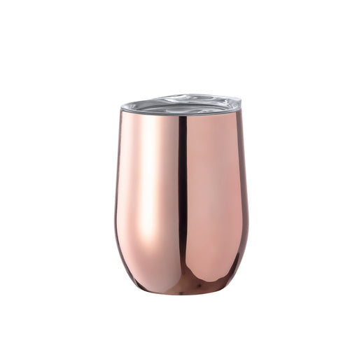 Insulated cup made of double-walled stainless steel and 350ml capacity, with outer coating of galvanised copper - Duglas Personalised
