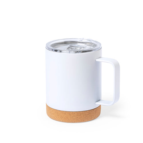 Tabletop thermal mug made of double-walled stainless steel and 330ml capacity matte color - Loret Personalised