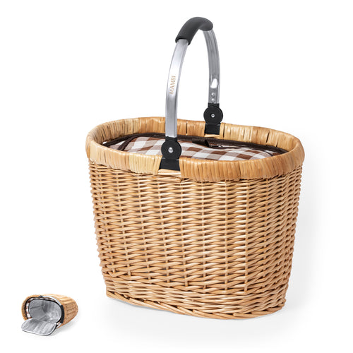 Bring style to your picnics with this cool and retro cooler basket - Halbax Personalised