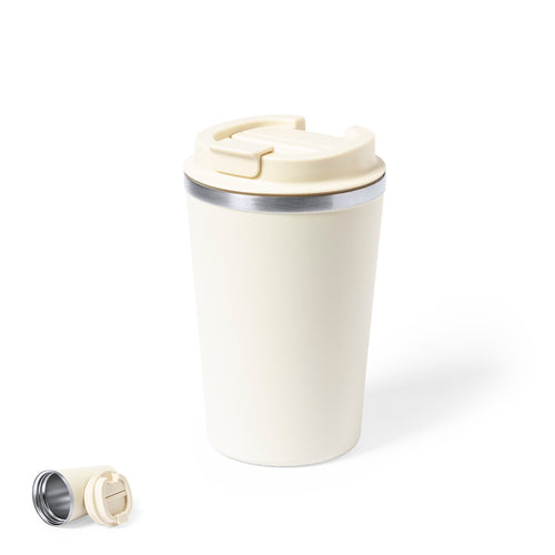 Table-top insulated cup made of double-walled stainless steel with a capacity of 350ml matte color - Vicuit Personalised