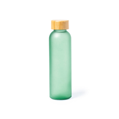 Nature line bottle with a capacity of 500 ml, with a glass body, bamboo screw cap and BPA free - Eskay Personalised