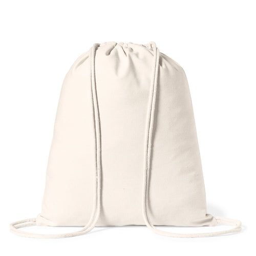 Nature line drawstring backpack made of cotton 180g/m2 in natural finish - Serlen Personalised
