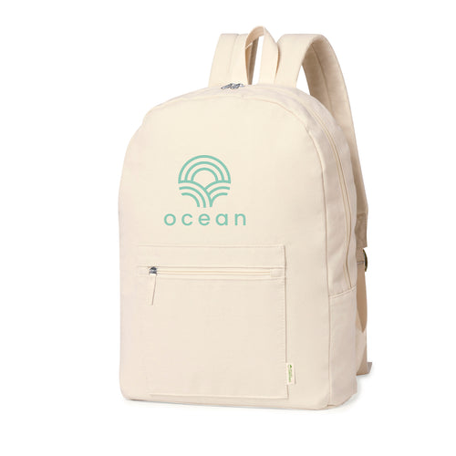 Nature line backpack made of organic cotton with natural finish - Saunders Personalised
