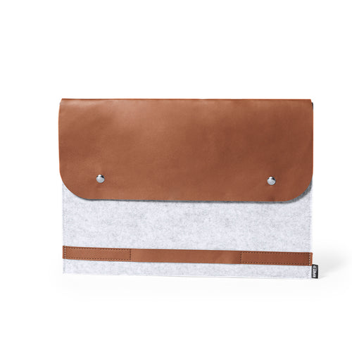 Nature line, genuine and soft computer case, made of resistant Felt RPET - Brack Personalised